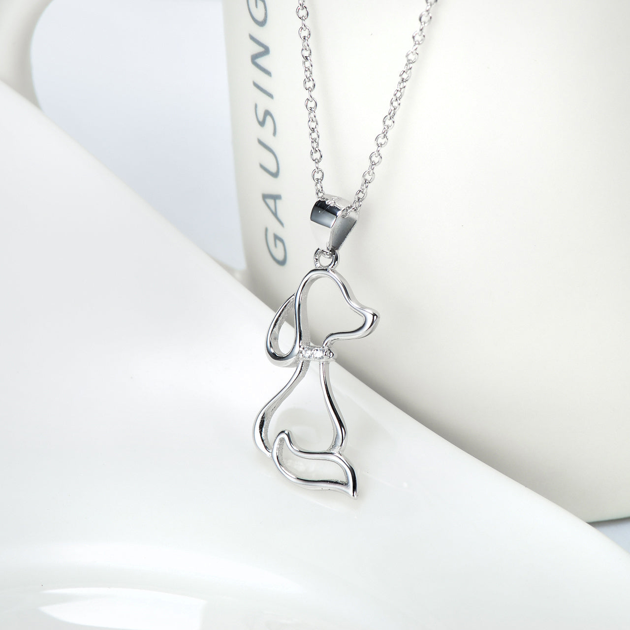 925 Sterling Silver  Dog Necklace