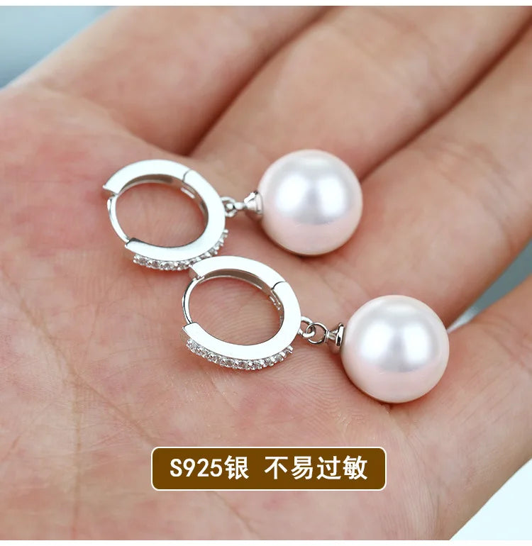 925 Sterling Silver Pearl Earrings