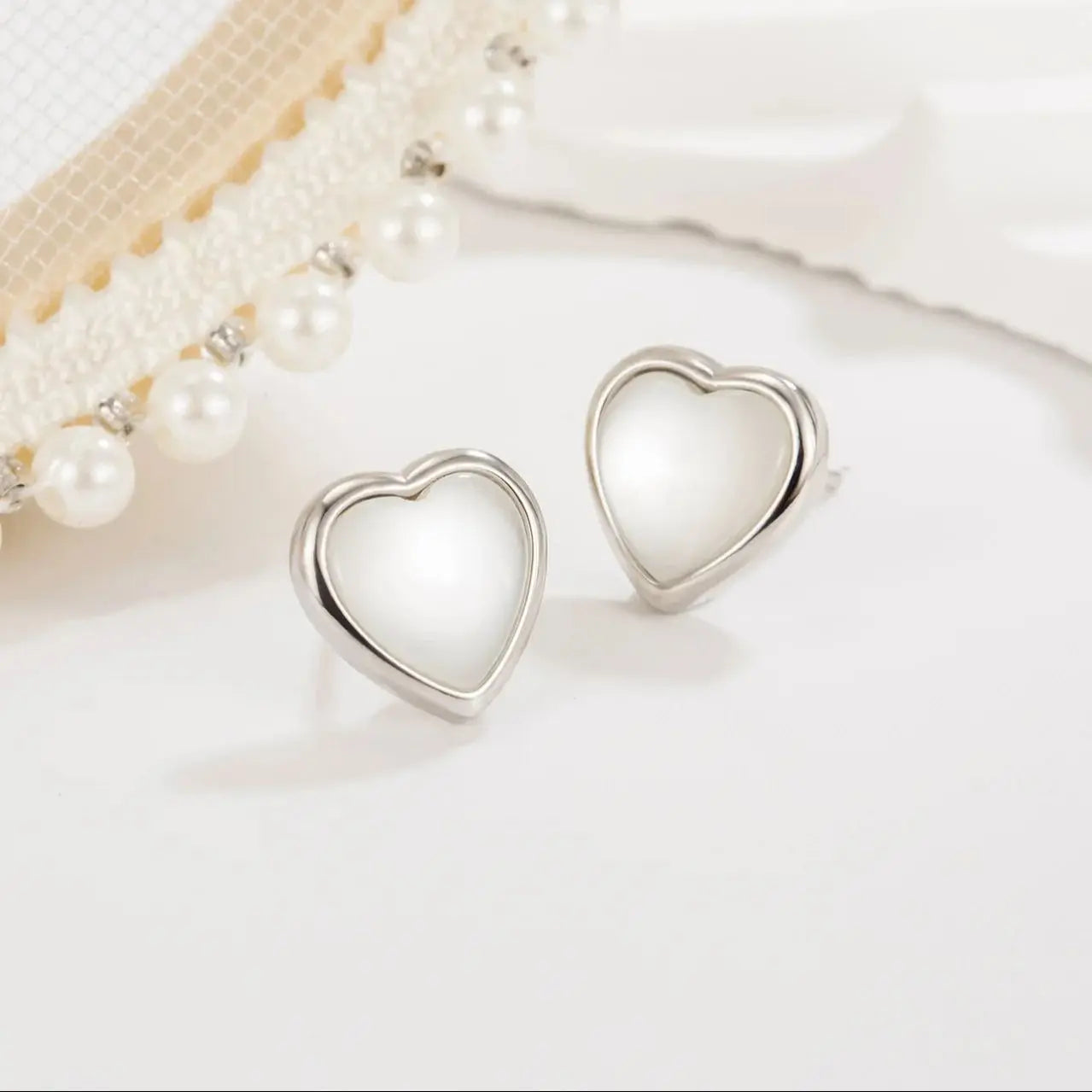 925 Sterling Silver Heart Ring Earring Necklace