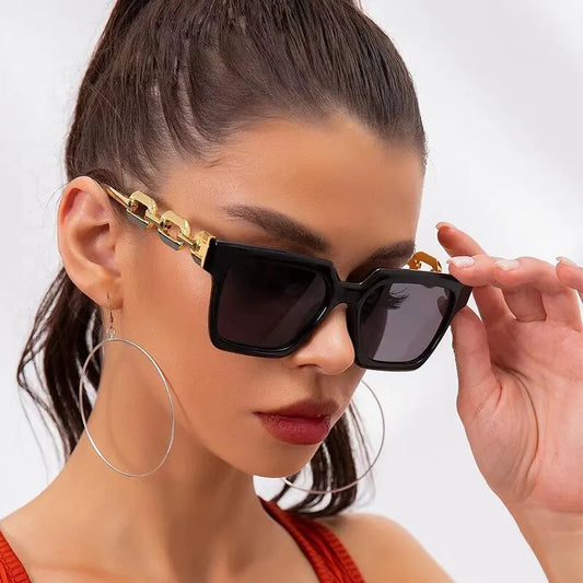 New Women Rectangle Vintage Sunglasses