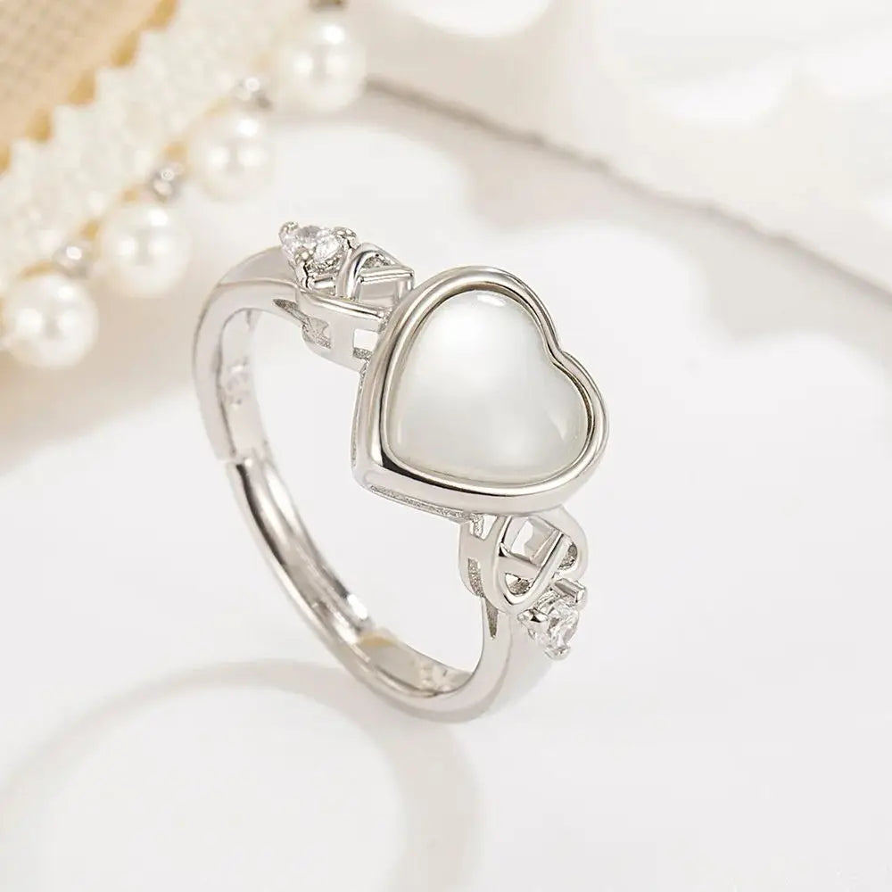 925 Sterling Silver Heart Ring Earring Necklace