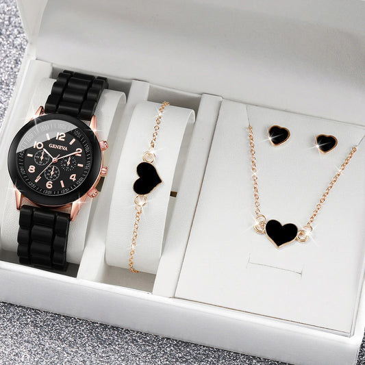 Geneva Watch 4 pc. lady's set