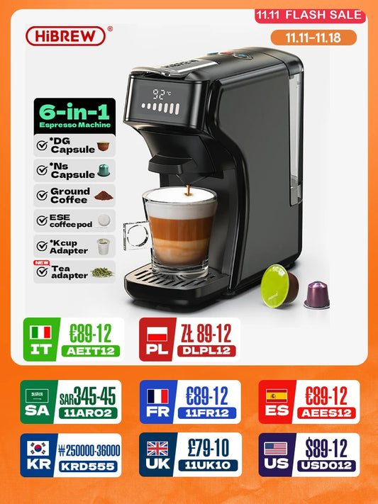 HiBREW 6in1 Capsule Coffee Machine  H1B